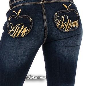 straight leg apple bottoms jeans